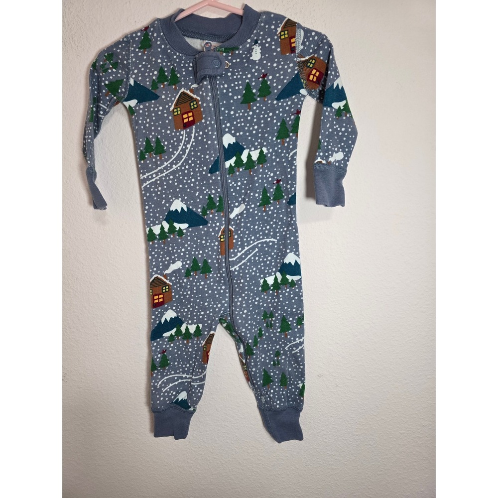 Hanna Andersson Kids 6-12 Months Organic Cotton Snow Cabin‎ Pajamas